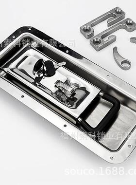 30不锈造钢4集装箱门铁杆锁件锻电镀车MSZC-801厢门把手特种车辆