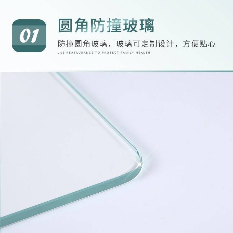 钢化玻璃定 做台面圆桌面定 制长方形餐桌书桌茶几玻璃桌布桌垫防