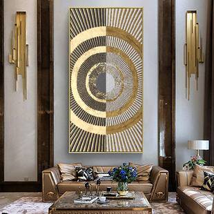 平美挂面喷绘现代式轻奢入户玄画关装饰dz画抽象挂画过道壁画大幅