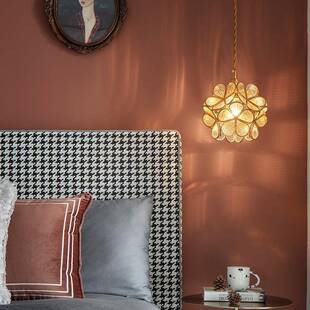 关家居灯全铜创意吊花瓣灯饰卧室床头小过YHG道走阳玄台创廊意设