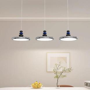 餐厅吊灯三头飞碟行法奶油流风餐桌灯护现代简约创365意式 岛台眼