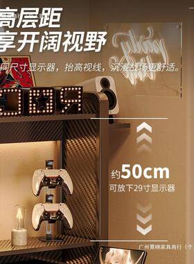 可室调节电脑桌带一置物架卧家用小A703AN62型电脑桌书架体套电竞