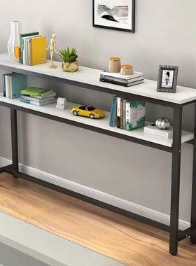 沙发后置物架阳长条桌窄桌床边小夹台缝层KOO窄桌双电脑桌床边夹