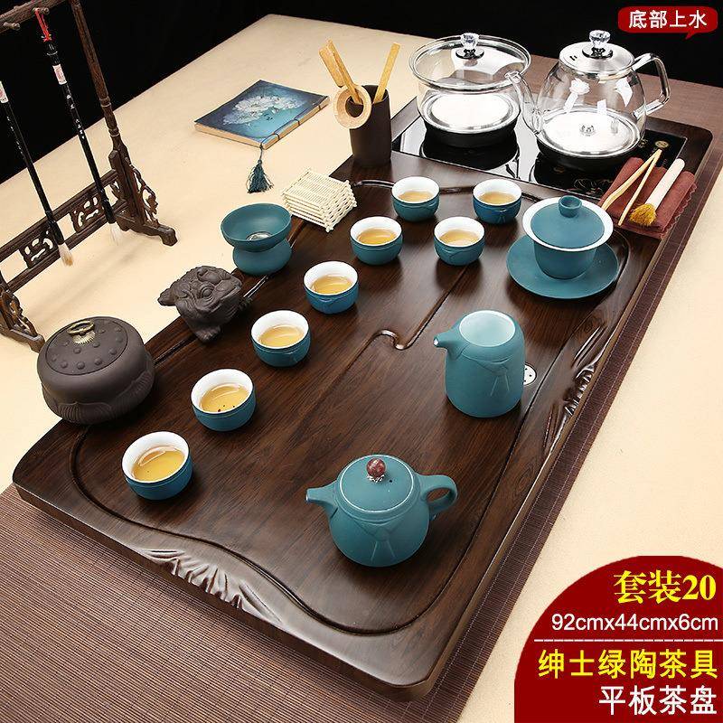 家用茶盘全自E4Mr3HwA动底部水烧水壶一体现上代喝茶具茶套装整套