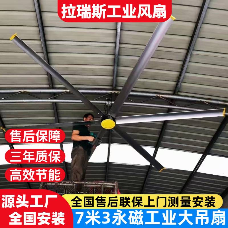 工业大风扇电机超静音大风力吊扇永磁大车间用低噪大风量大功率