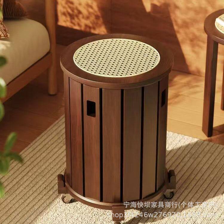 实木凳子家用可叠放板凳组合高圆凳叠叠凳餐厅客人置物凳茶几凳