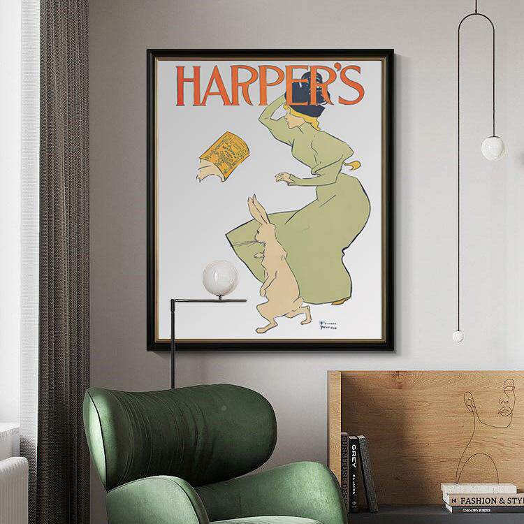 法式小众艺al202309玄妆关柜挂术画美式复古卧室装饰化台摆画客厅