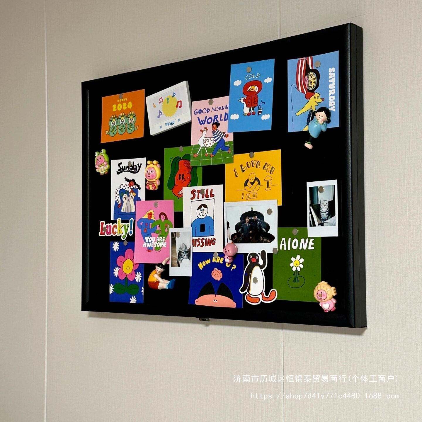 磁吸黑板电表箱遮丑配电箱遮挡装饰画免打孔新款冰箱贴展示板