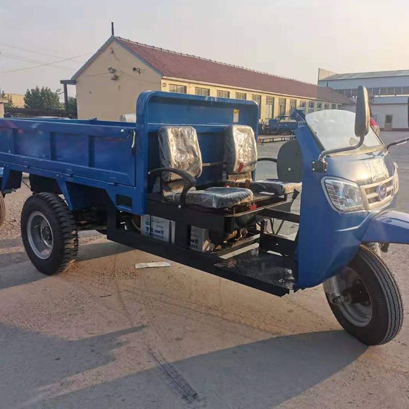 厂区货物搬运电动三轮车 电动拉货载重三轮车 加重后桥 实心轮胎