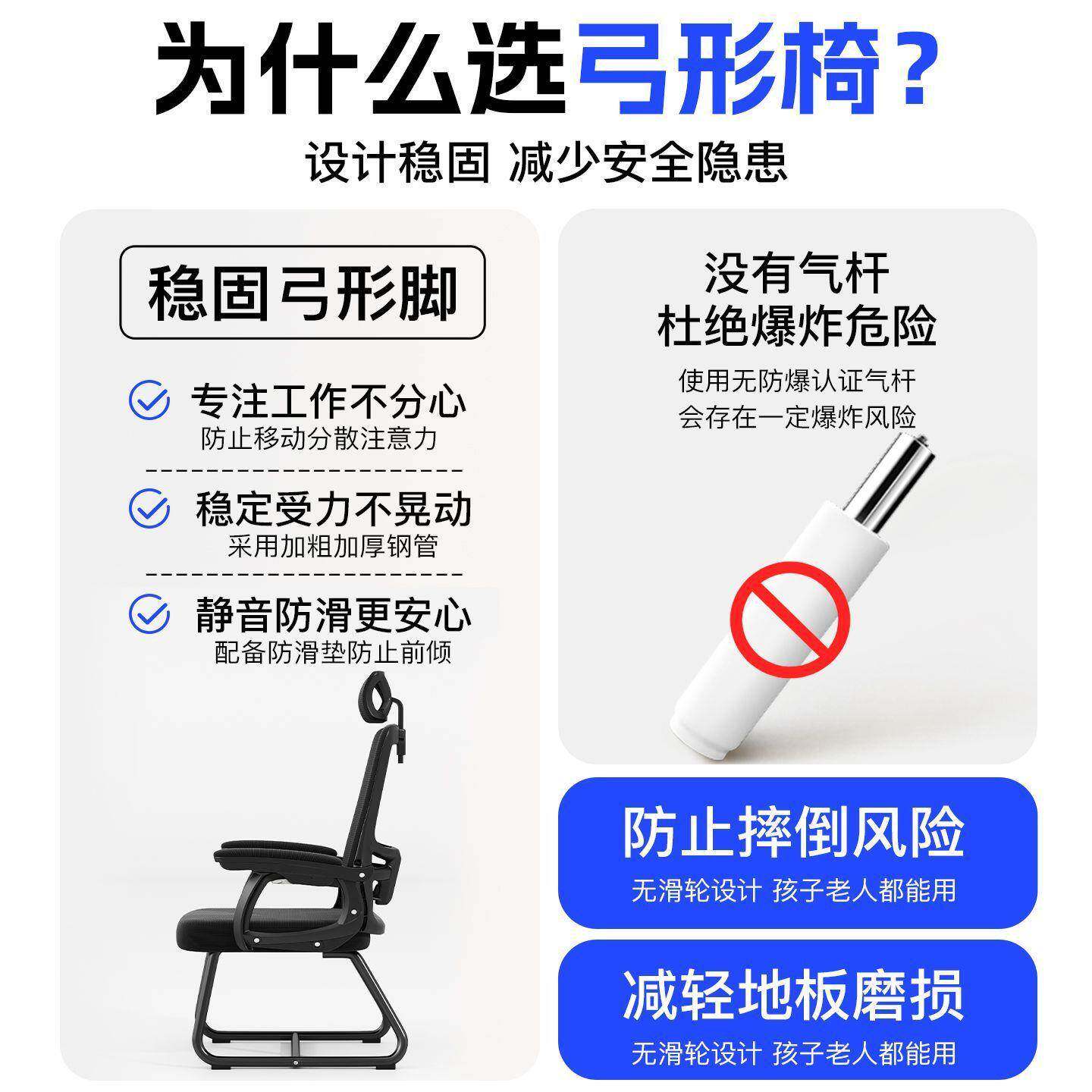 办公椅子午用睡舒电脑适体椅家00人工学椅宿舍学生久坐可躺