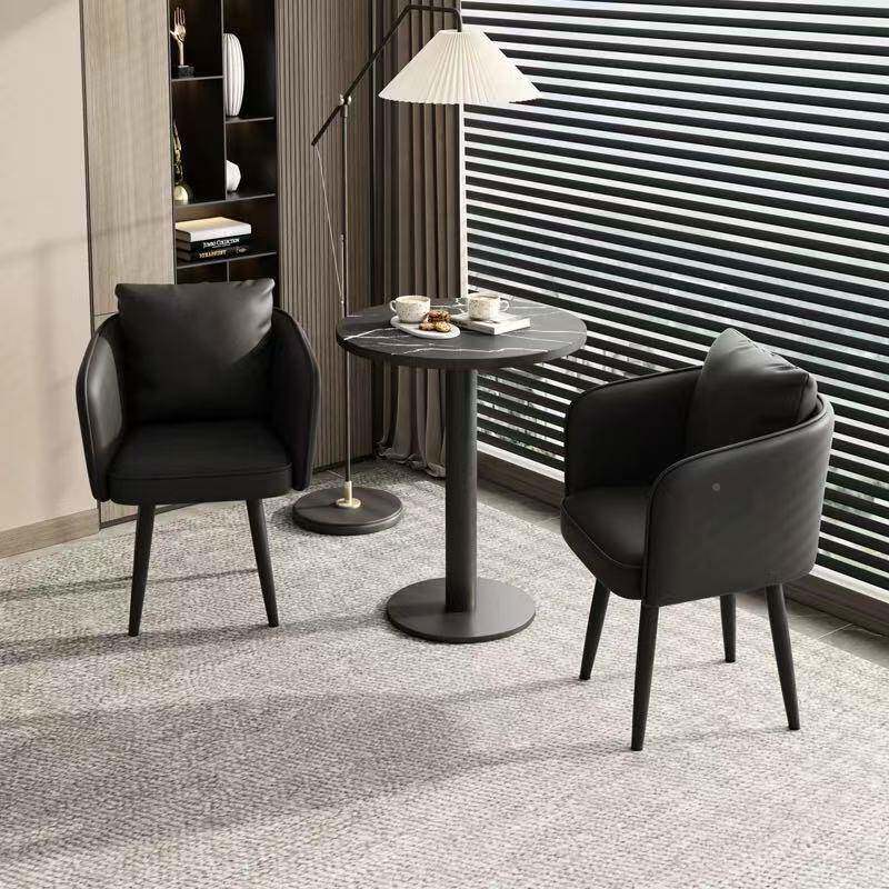 现代简约用家用轻奢酒店接洽谈待见描述椅美甲直播商餐学习化妆喝