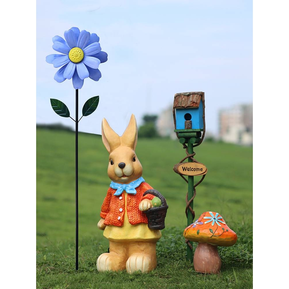 花园庭院网红风车户外装饰院子别墅阳台造景娃娃花盆幼儿园摆件