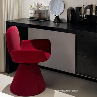 奶油风化妆卧室梳妆台奢凳子法式FVO主椅轻美甲凳电脑椅靠背公餐