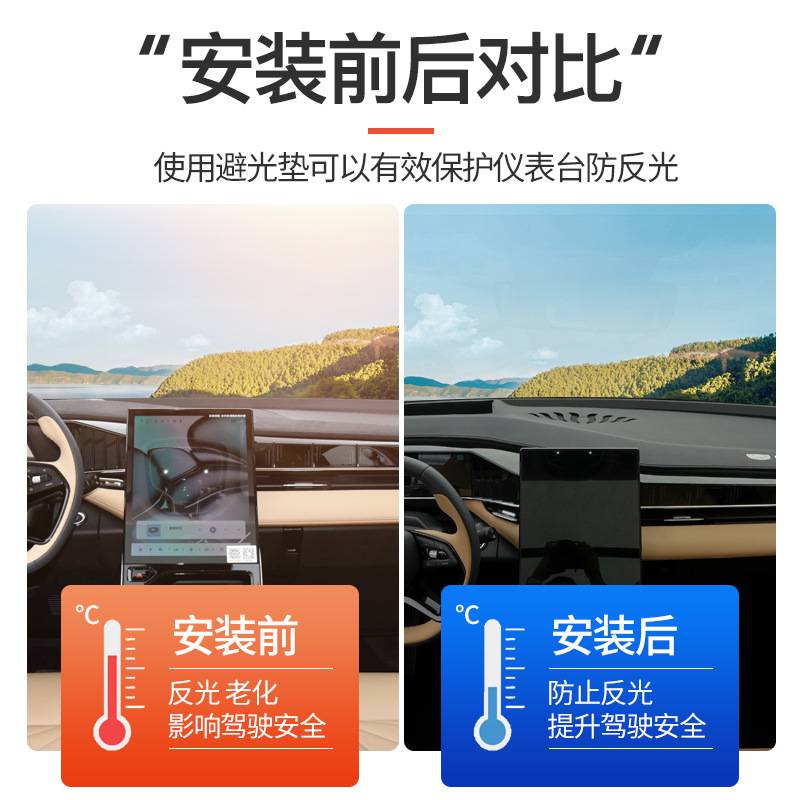 吉利博越L汽车用品内饰改装饰前中控仪表台工作台防晒避光垫