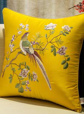 新中式喜庆结婚8z4bRnGe用红色抱枕沙客厅发头室床靠卧垫刺绣靠枕