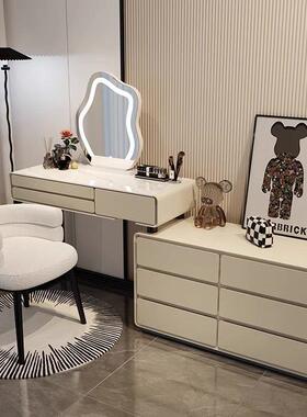 228725书年新款轻奢实木0梳妆简台卧室现代约转角化妆斗柜收纳桌