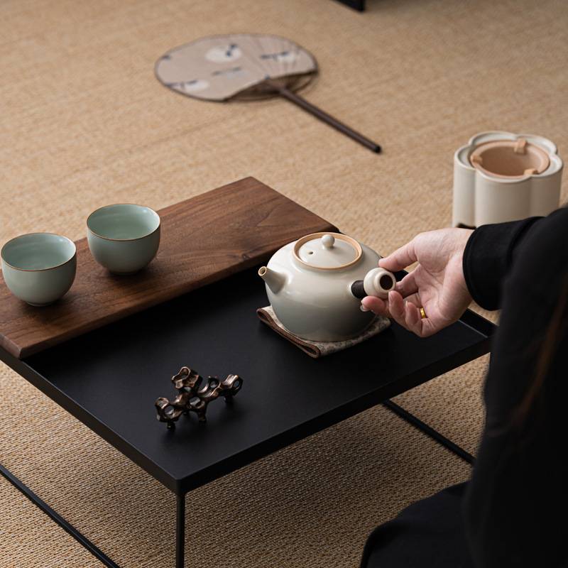 罐罐茶煮茶器陶壶围炉煮茶炭火炉烤茶日式侧把茶壶老白茶煮茶壶