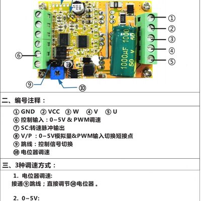 无刷电机驱动板24V