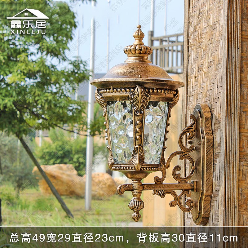 户外壁灯过道f欧式庭院墙壁灯防水复古灯门口阳台走廊别墅太阳能