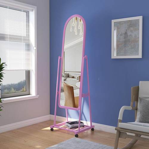 升级全穿镜网红家镜子用落地镜款身可移衣动女生卧室化妆镜立体试