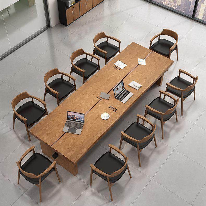 会议桌桌长室实无品牌/木长长方形办公办公洽谈工作台现代简约条