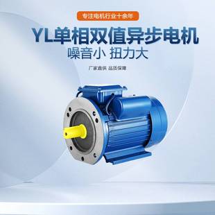 YL-90L1.1/1.5双电容异步电动机 B5/220v50hz60HZ铜线单相电机