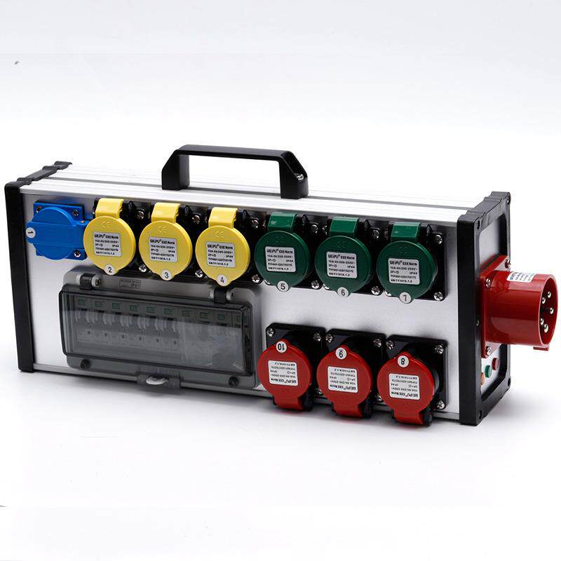 9路配电箱电63A入/1源盒电源箱舞台演出LED音大屏通灯光式响便携