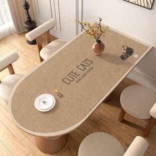 半圆岛餐餐桌垫防水防油弧形桌垫防滑革茶ZD几垫可裁剪皮边台柜桌