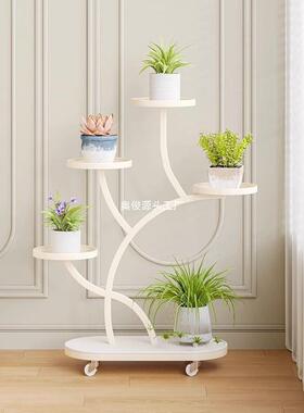 2024新包款花架子厅落地式多层台移动铁艺002131花架阳客置物架室
