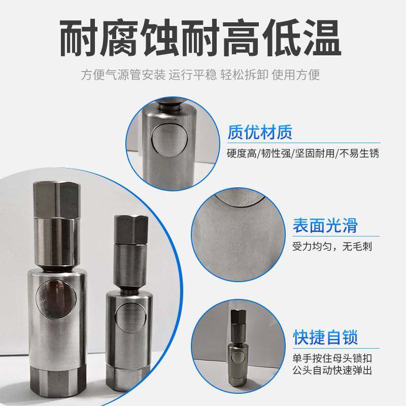 快速接头不锈钢兼容STAUBLIrbe系列气动厂家 气动气管快插接头