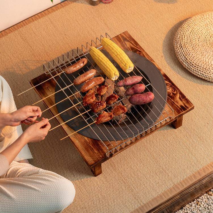 围炉炉炭煮茶烤火套装室内家用器全套具烤火盆取暖木烧烤烤火盆炉