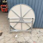 不59874流锈钢折分体圆桌农村流动大席餐叠桌43餐0不锈铁动厅分体