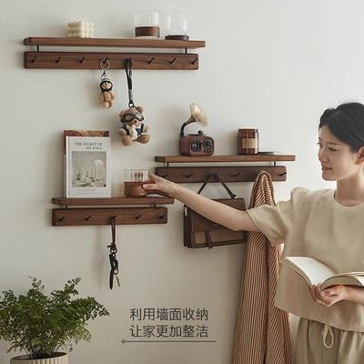 挂架墙壁衣挂入实户进门口玄关木挂衣钩墙上免打孔PTL钥匙衣服上