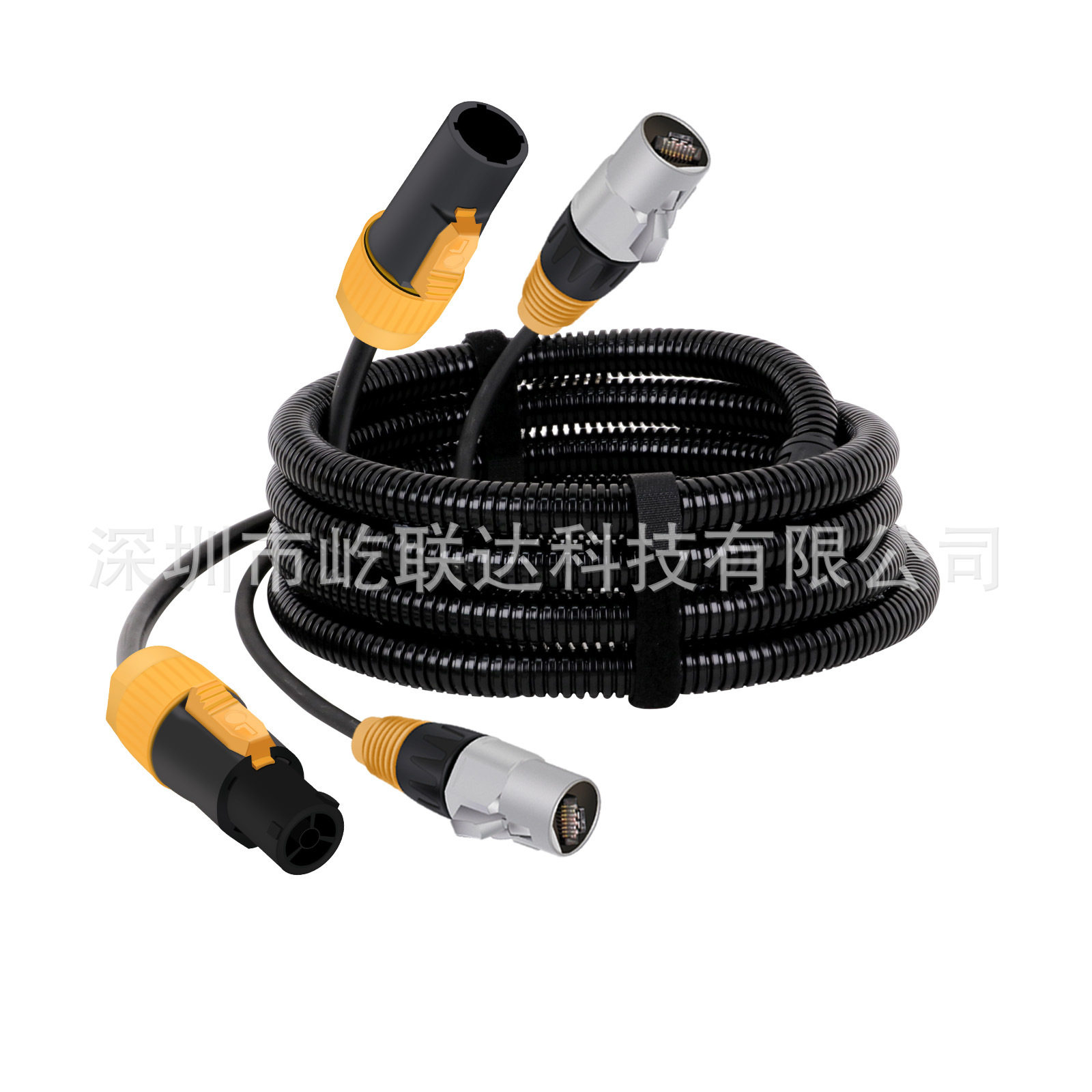 三芯防水电脑电源线网络信号插cat6e网络线路由器连接线有线