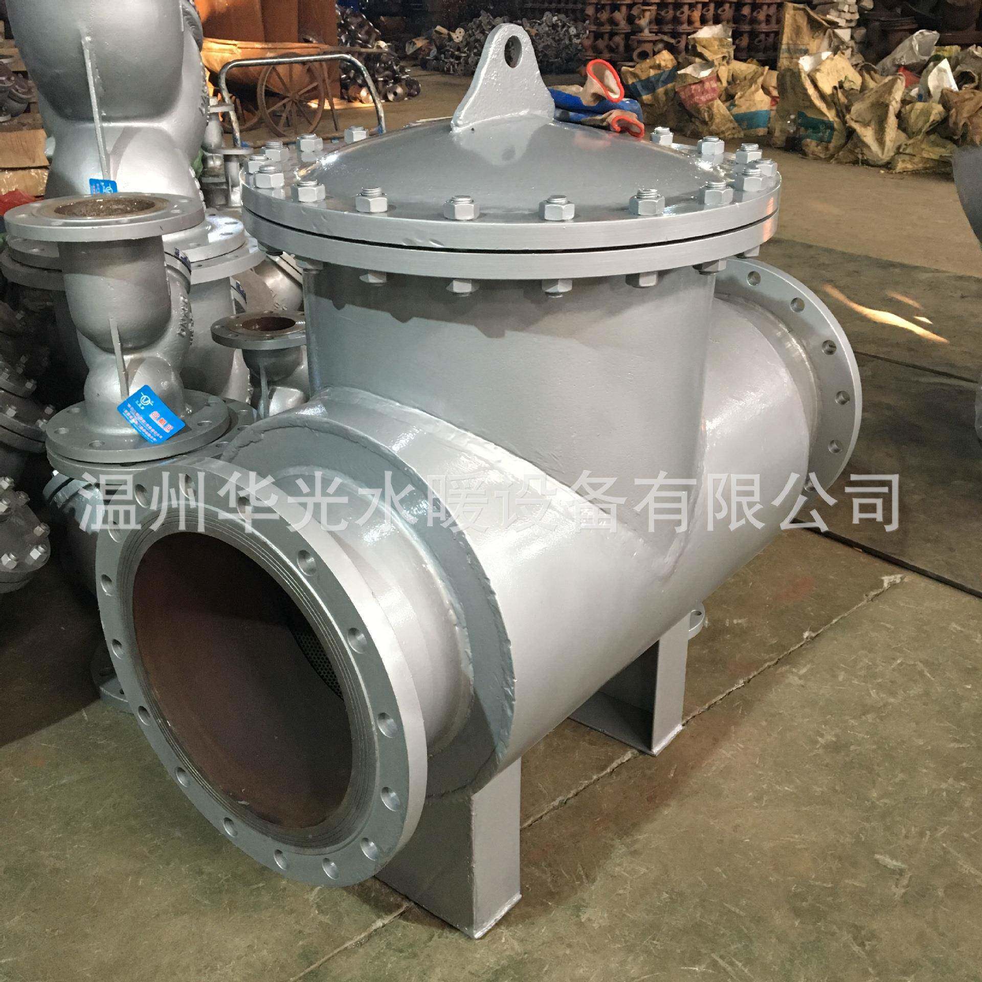 华光铸钢卧全自式0动反冲过洗除污器304DN15-DN6卧式直通滤器DN20