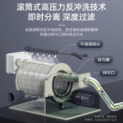 水产YRN转滤微滤机鱼池过器水鼓产鲤养殖自动反冲洗锦池水循环系