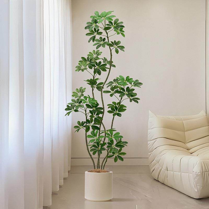 鸭厅脚F78MM7J9木绿植件轻奢室内客仿植物装饰生落地大盆栽摆假树