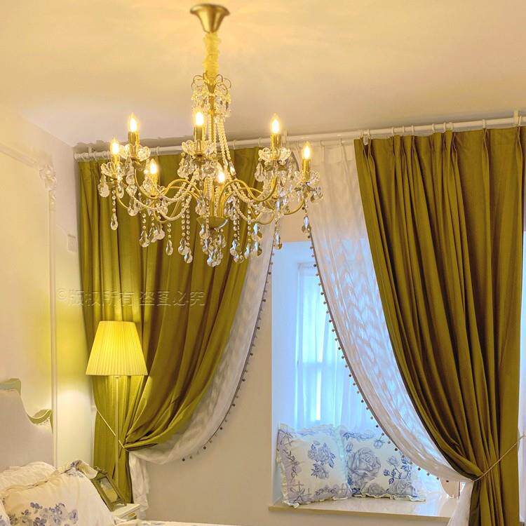 式美晶法式珍室珠水吊灯全铜欧式别墅客厅餐厅珍珠吊灯卧灯具轻奢