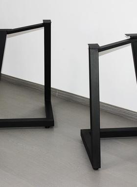 W制6AZM铁艺桌腿支架岩板瓷砖大理石底座餐茶几桌桌脚电定脑办公