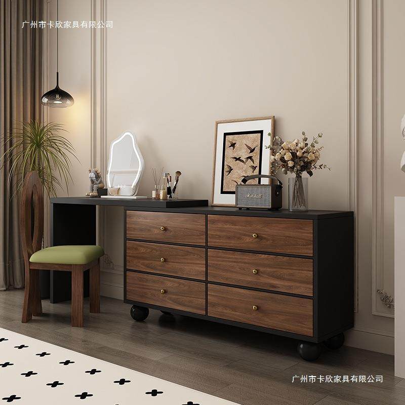 梳妆台卧室简约2025新款中现代纳柜斗收柜一体古型网红小EMV柜化