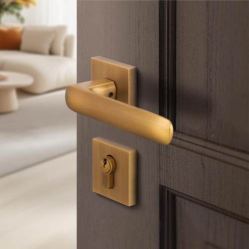 家货源实用心全铜实木门锁家约室内CP22-93房门锁分厂体执简手机