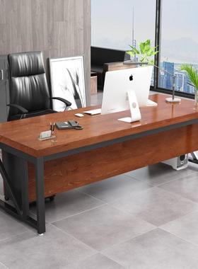 实木办主公桌简约现理代台大班经管桌大班桌大气老ZML-S588板桌单