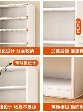 简易书架落地置物架自由展合示小柜家用墙书边转JIE角收纳储物窄