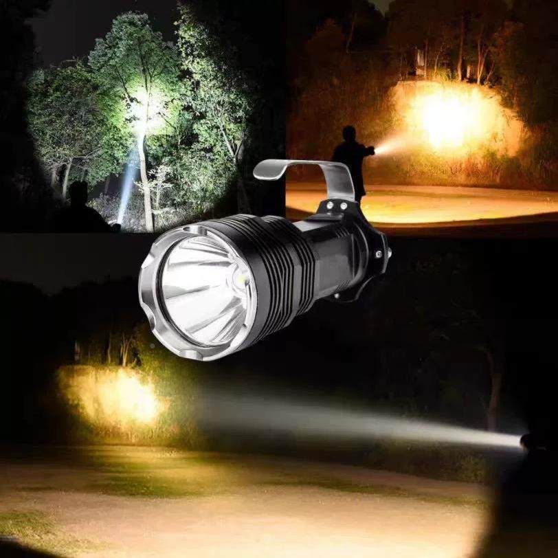 led强光探照灯能超亮远射可充电手灯外多功大提W01功户率聚光手电