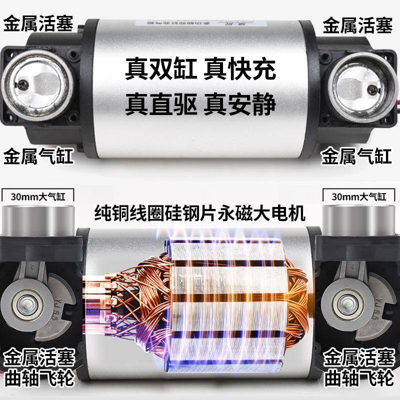 多能SUV车载充气泵双功缸高压大功匠率电195动汽车凌用轮胎打气泵