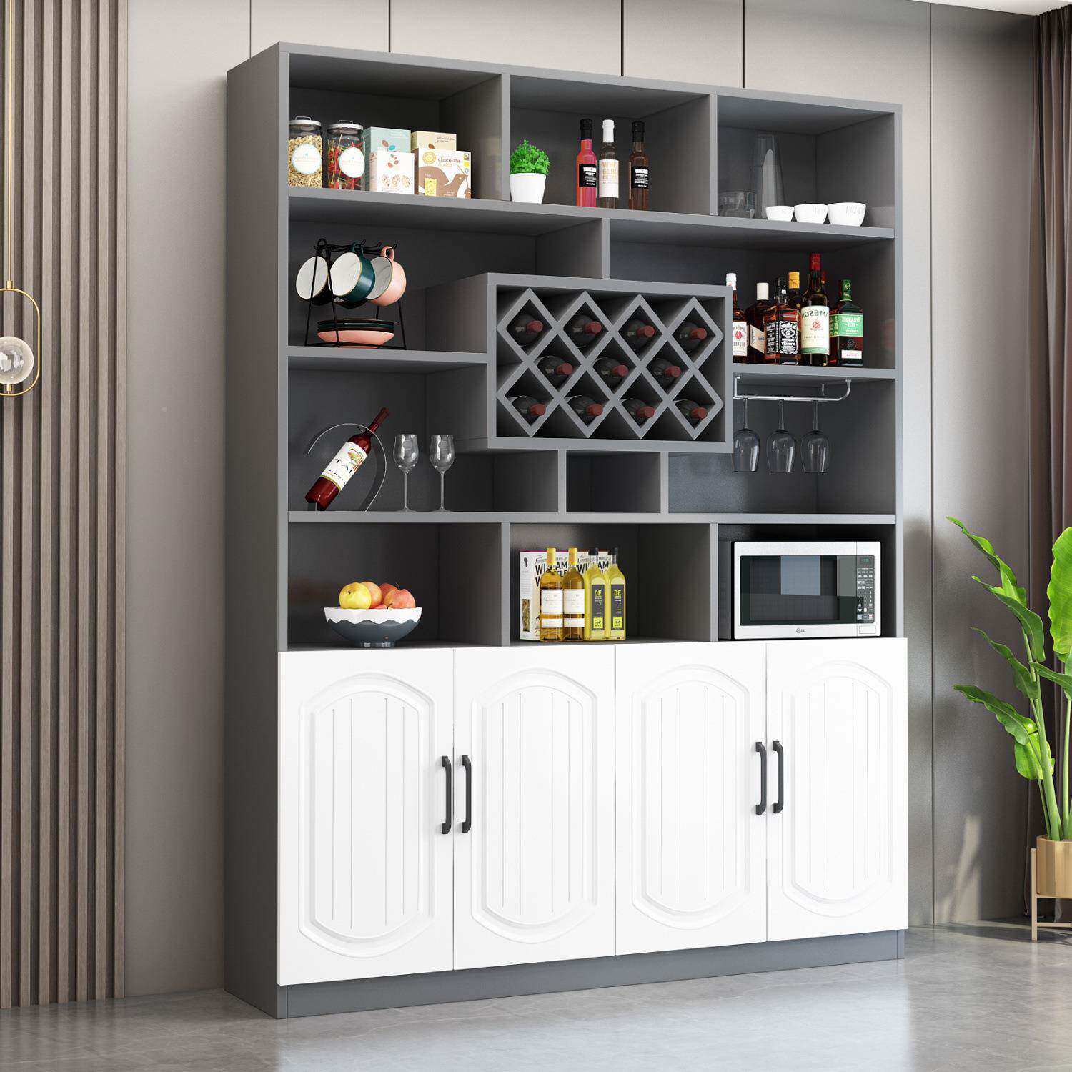 酒柜墙靠客代厅家用MTS红酒储物柜子现简约酒柜柜餐边一体玄关柜