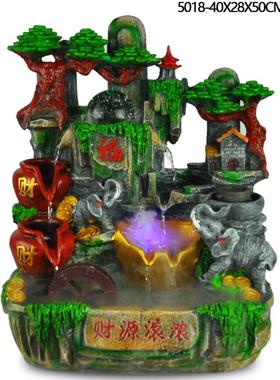 创意客厅假山流水泉福袋大号AHF缸摆喷鱼设鱼摆件家居工艺饰池品