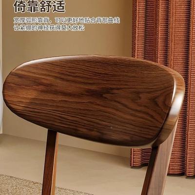 实木椅餐家用靠背餐桌桌椅2OTP0椅25新款餐厅凳子中古茶主人椅书