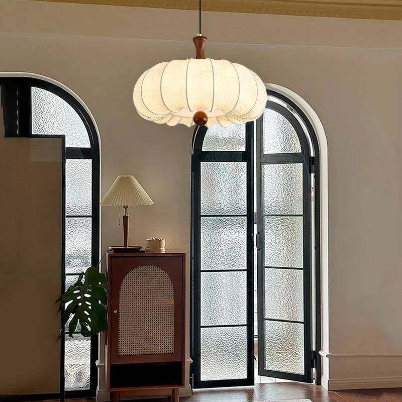 950实法式复古餐厅美式诧寂风布艺卧室灯中古吊木衣帽间书房茶室,家装灯饰光源,智能吊灯,淘宝优惠券,粉丝福利购,淘宝优惠卷