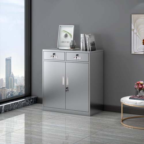 不锈钢矮文件柜物柜床ZH-00269头柜带锁抽屉储柜一斗一桌下活动柜